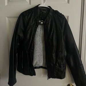 Black Faux Leather Jacket